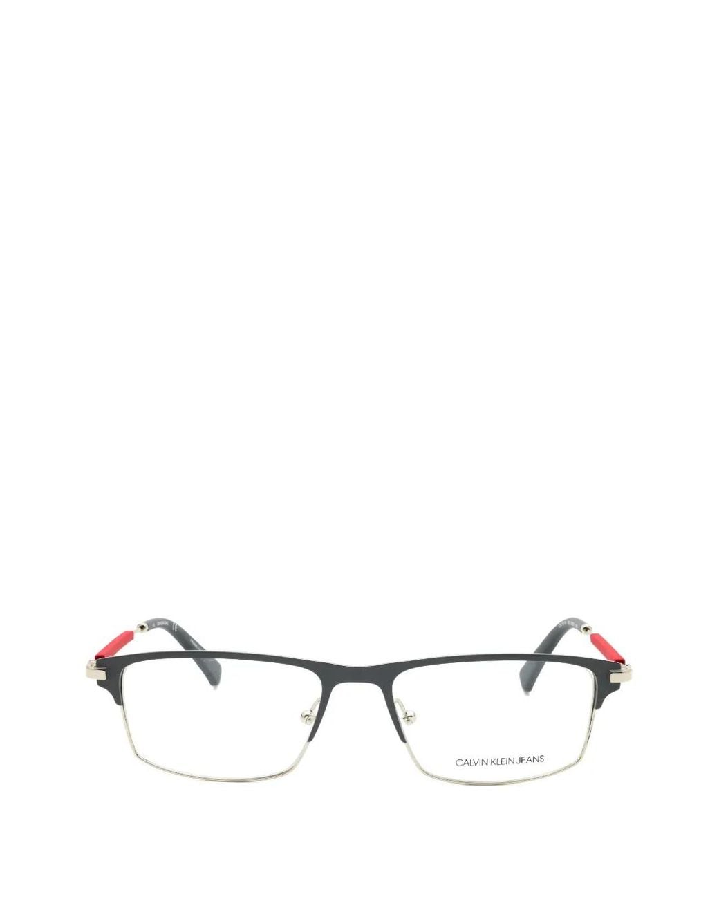Calvin Klein White Square-Frame Glasses for men