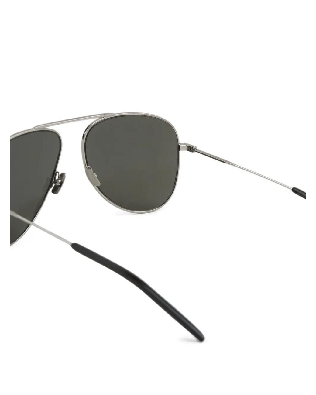 Saint Laurent Gray Pilot-Frame Sunglasses