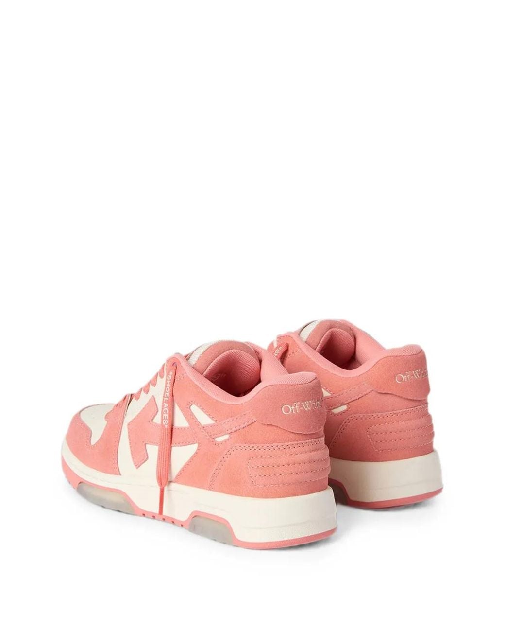 Off-White c/o Virgil Abloh Pink Out Of Office Panelled Leather Sneakers