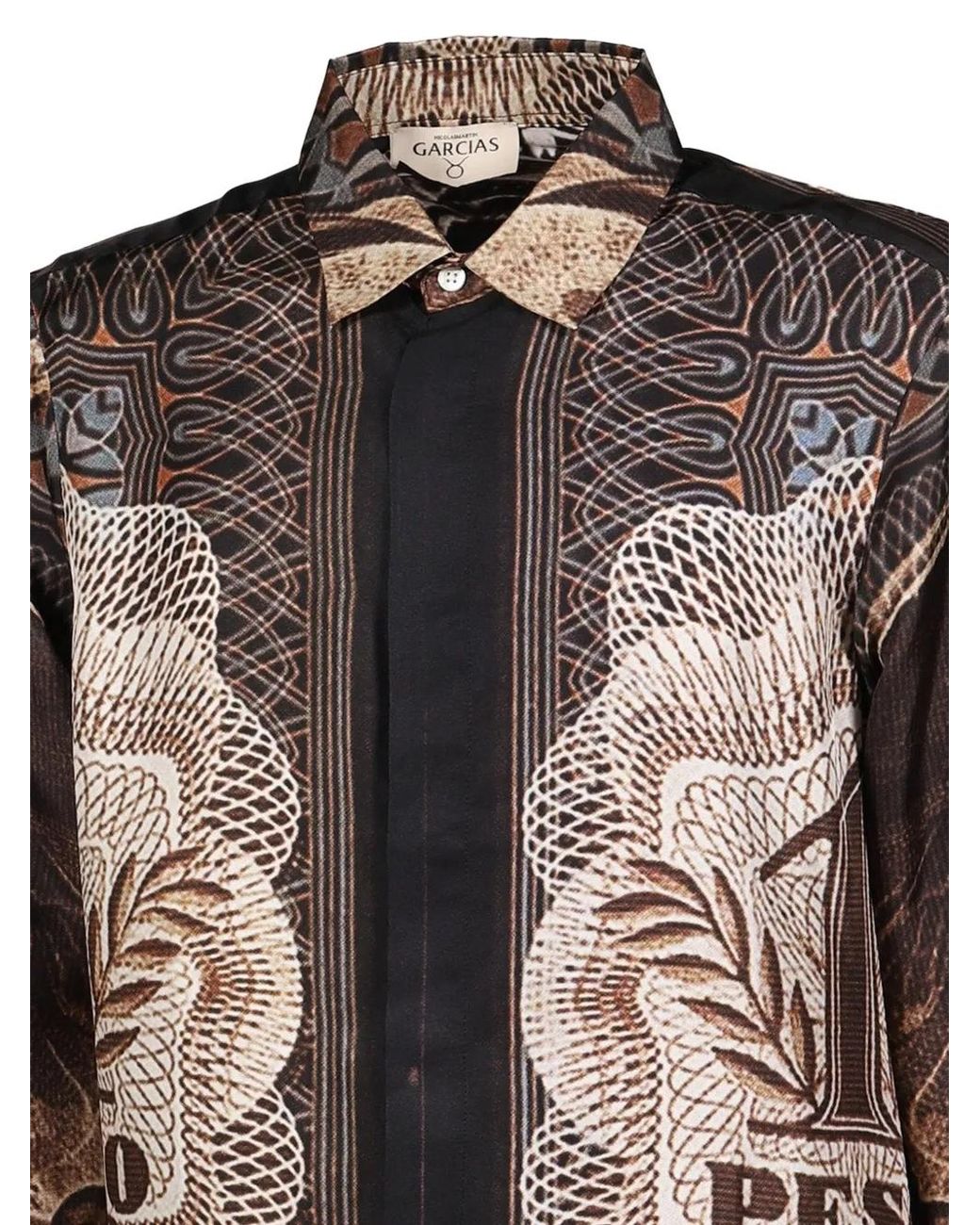 Garcia Brown Chemise Pesos En Soie for men