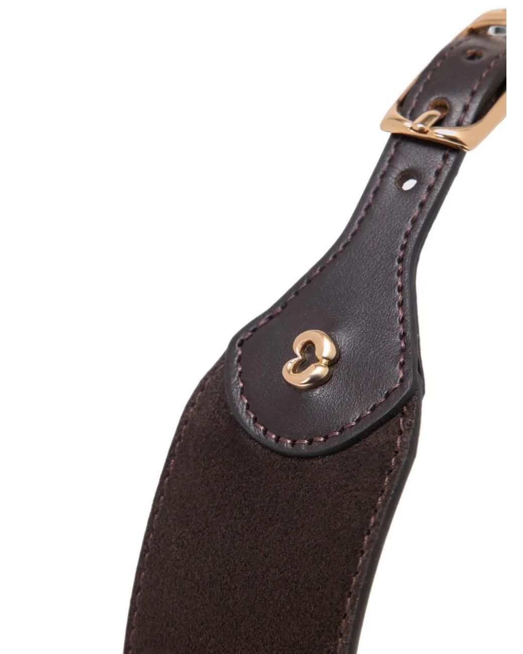Maje White Mixed Suede And Leather Corset Belt