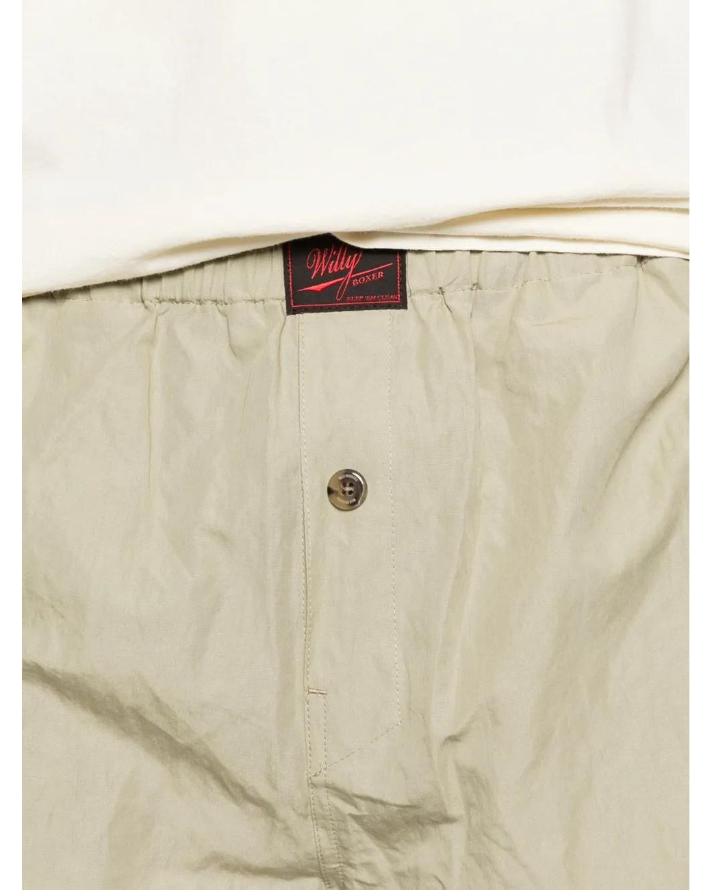 Willy Chavarria Natural Elasticated-Waist Shorts for men
