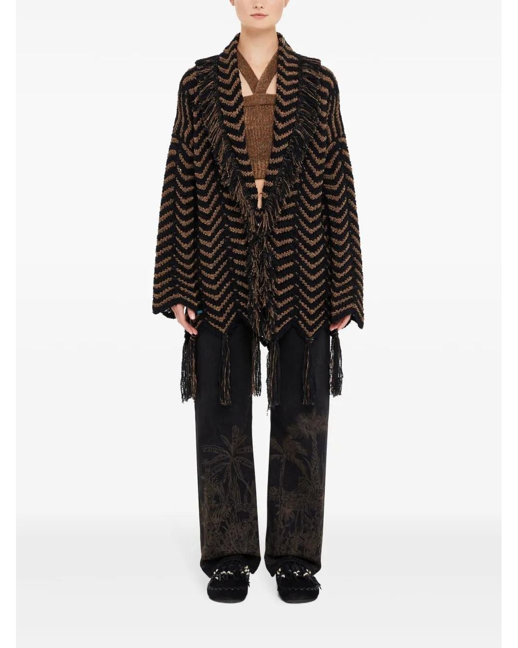 Alanui Black Shady Beach Single-Breasted Coat