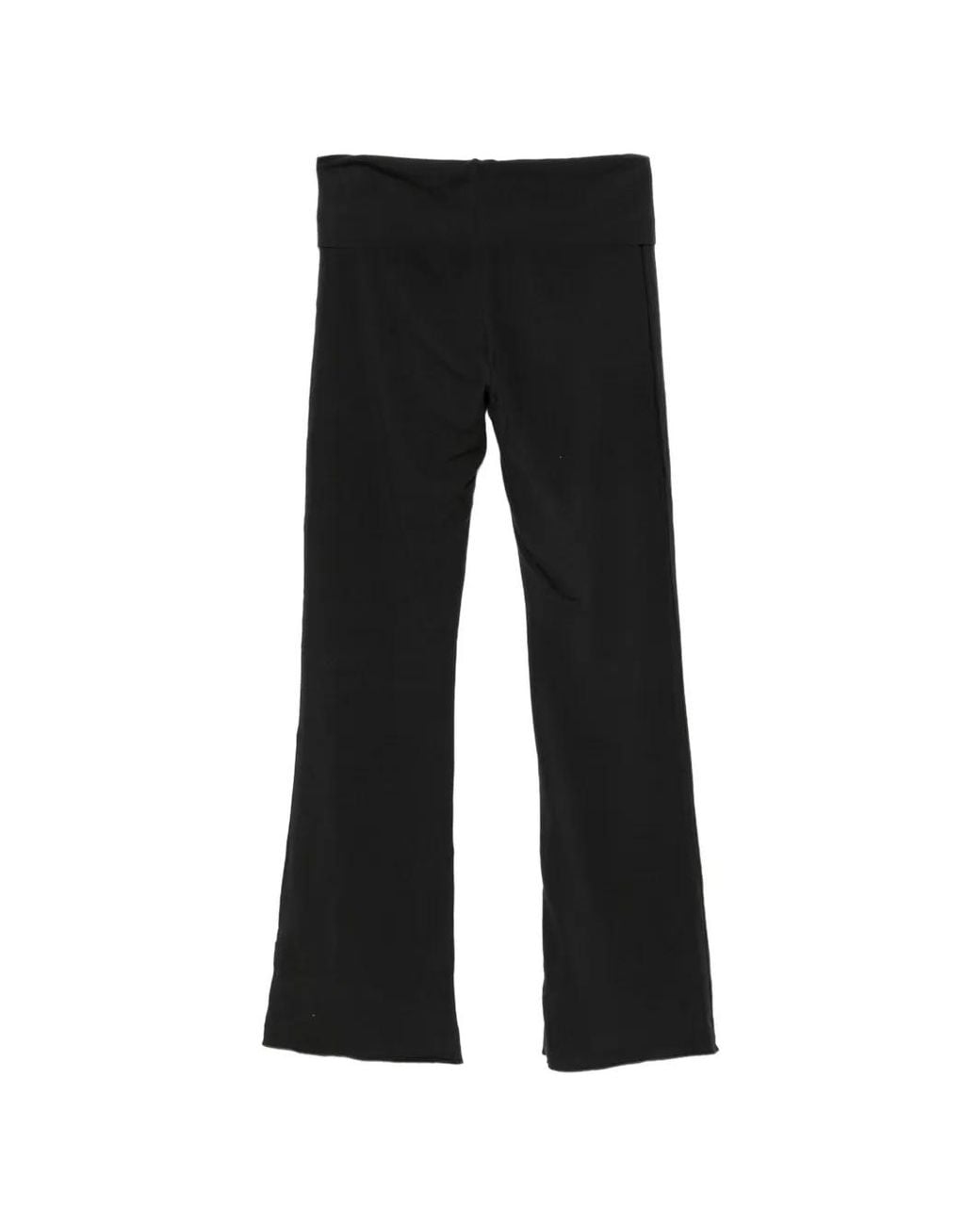 Skims Black Fold-Over Flared Trousers