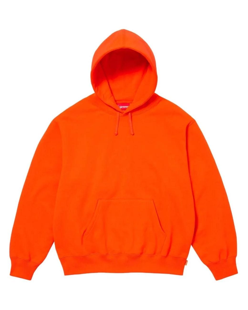 Supreme Orange Satin-Appliqué Hoodie for men