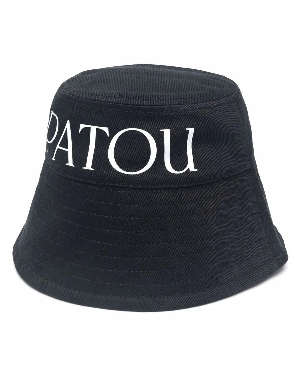 Patou Black Logo-Print Bucket Hat