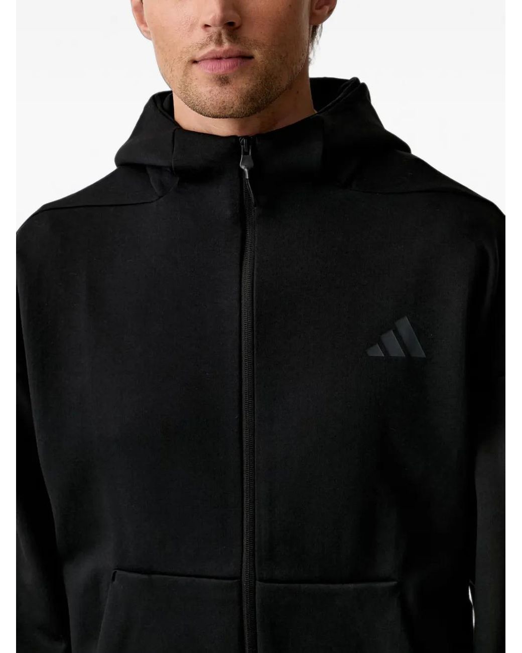 Adidas Black Z.N.E. Zip-Up Hoodie for men