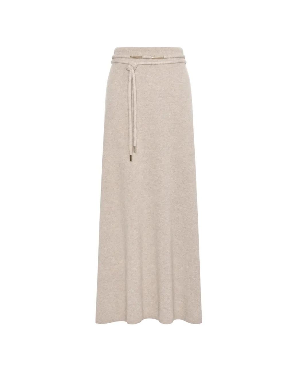 Max Mara White Mxmoggi Knitted Maxi Skirt
