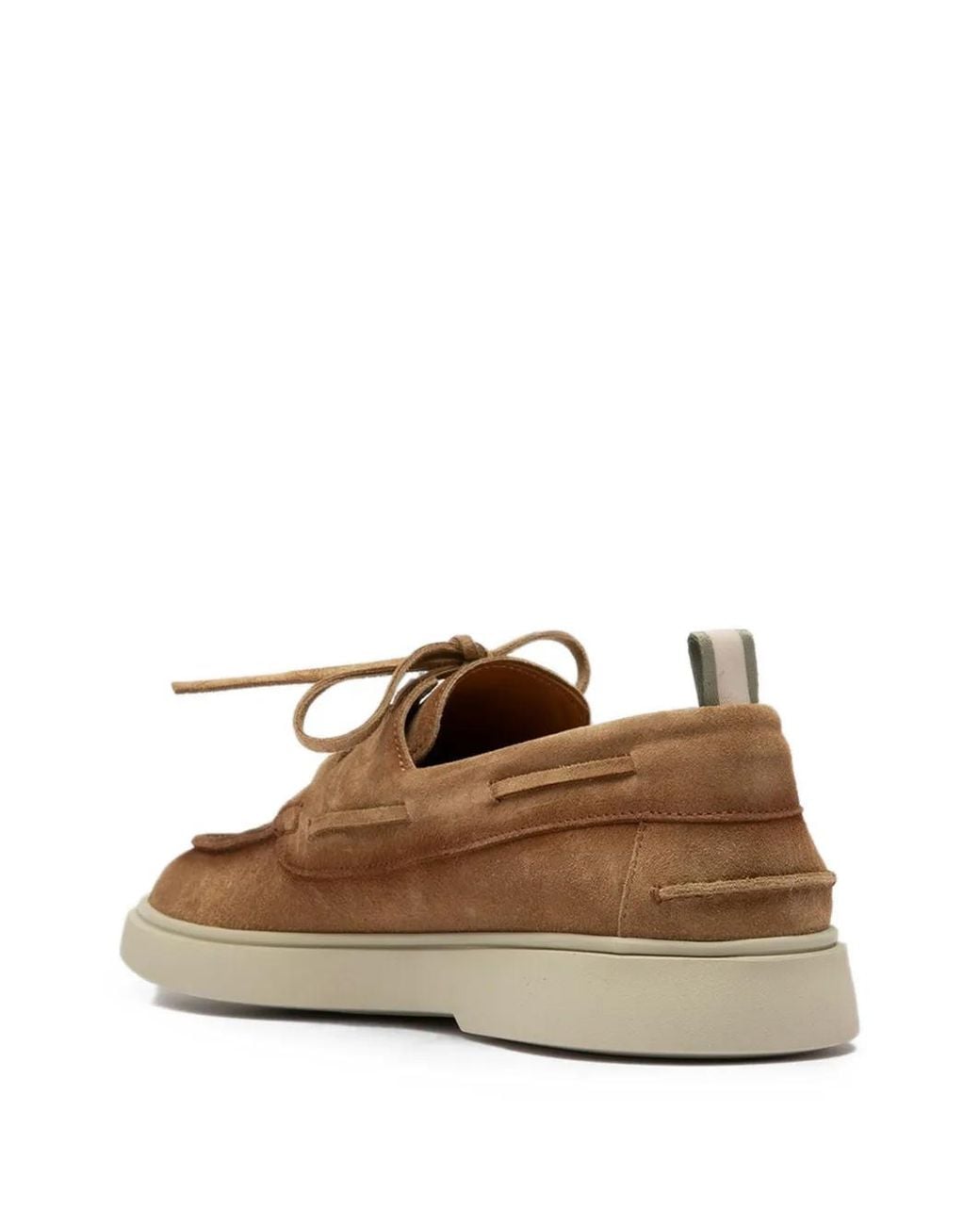 Officine Creative Brown Bones 013 Suede Boat Shoes for men