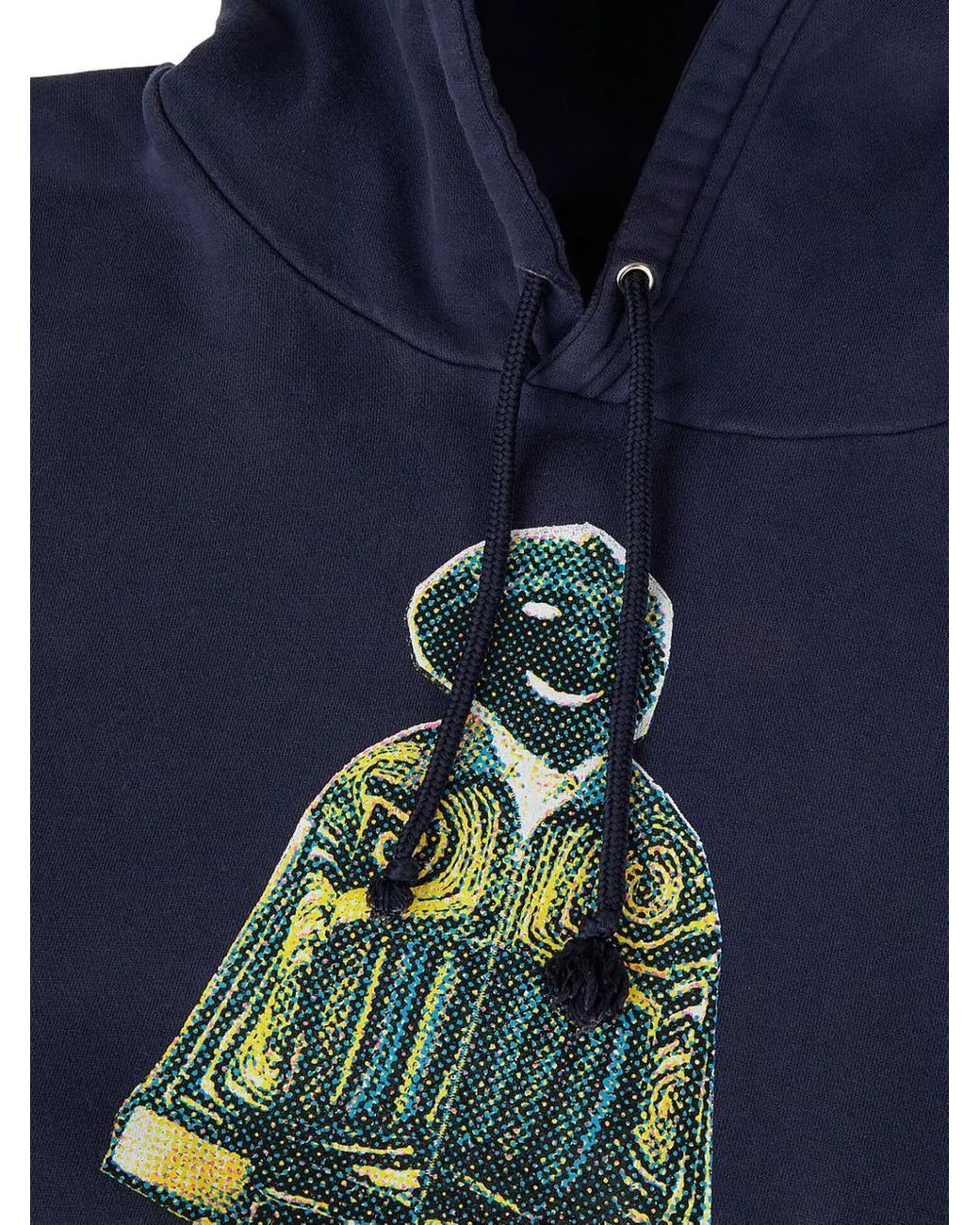 DRx FARMAxY FOR LN-CC Blue Graphic-Print Hoodie