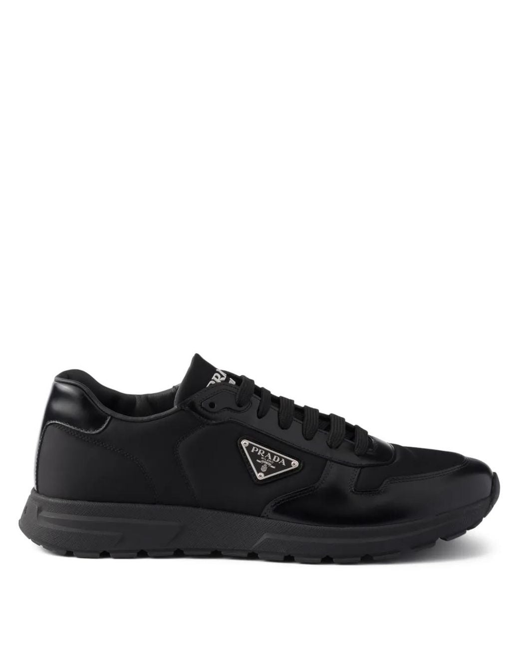 Prada Prax 01 Sneaker Aus Re-Nylon Und Gebürstetem Leder, Herren, Größe 10,5 in Black für Herren