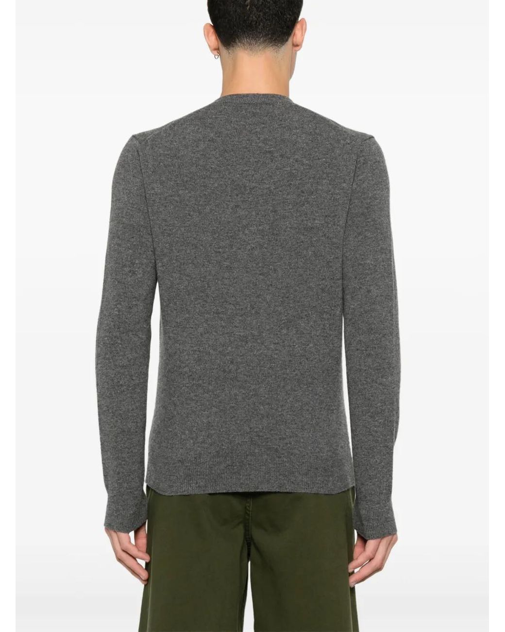 COMME DES GARÇONS PLAY Gray Cardigan With Heart Logo for men