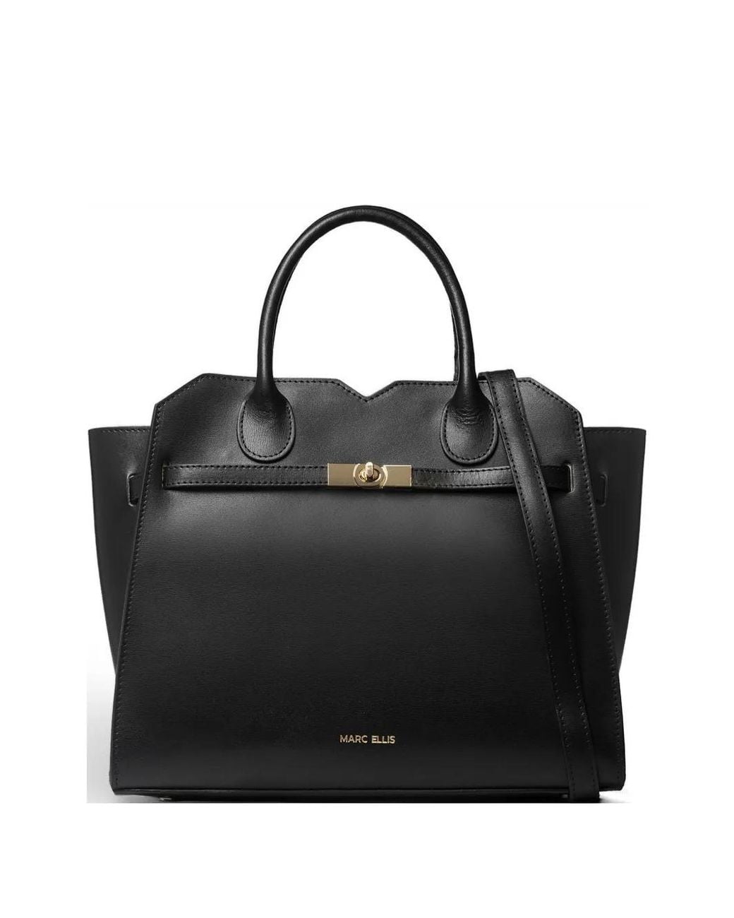 Marc Ellis Black Antilia Twist-Lock Tote Bag