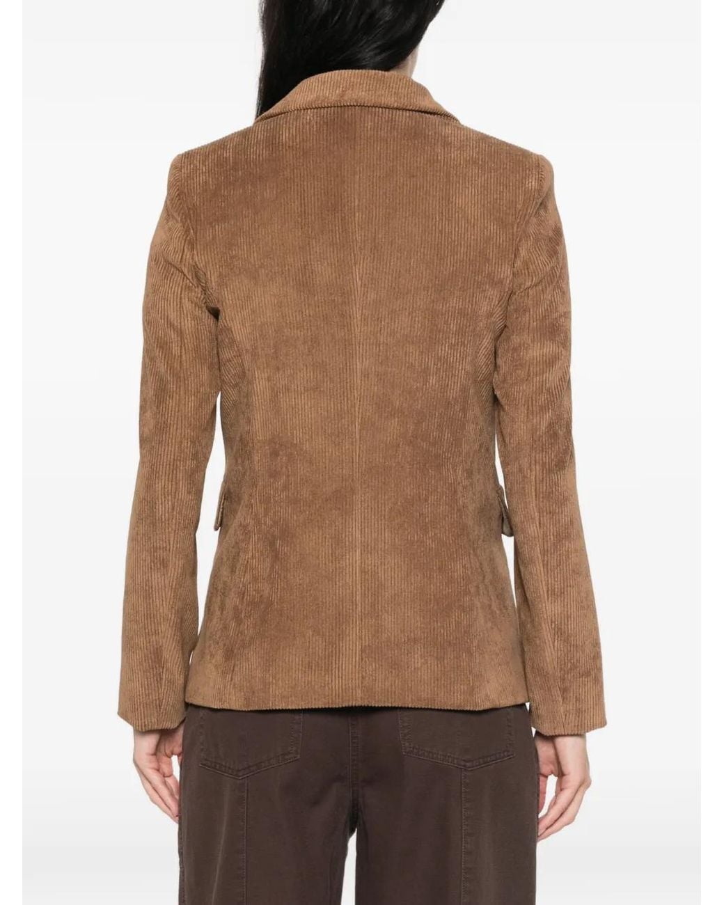 Emme Brown Corduroy-Effect Blazer