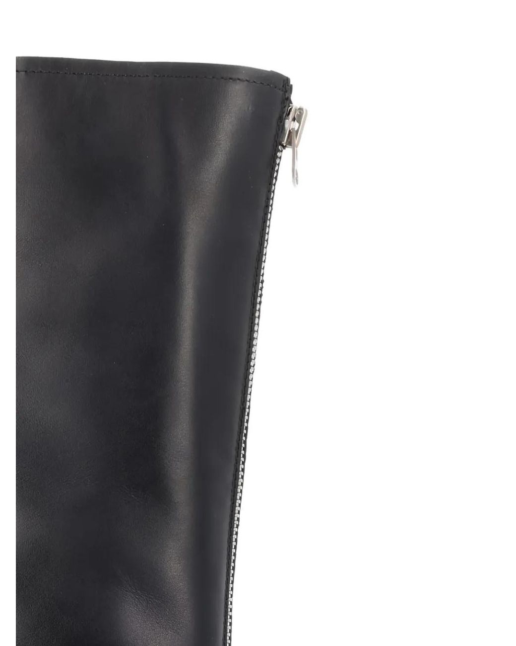 Moschino Black Zip Leather Boots
