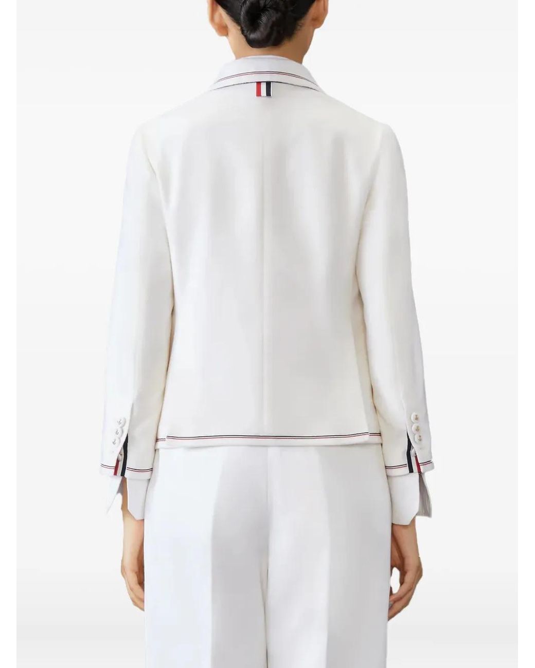 Thom Browne White Cashmere Blazer