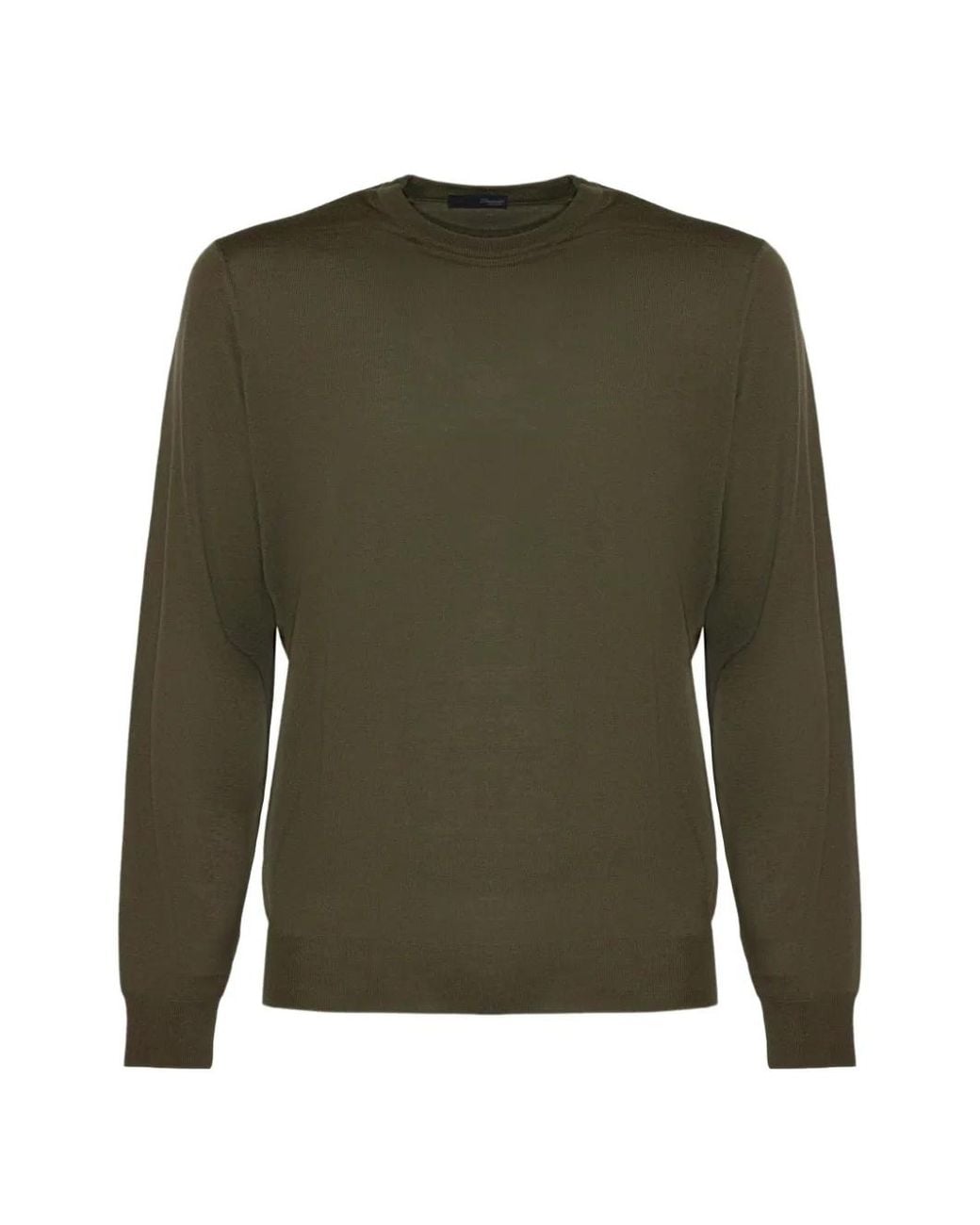 Drumohr Green Knitted Crew Neck Jumper for men