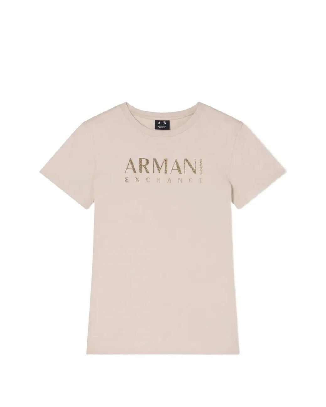 ARMANI EXCHANGE Pink Rhinestone-Embellished T-Shirt