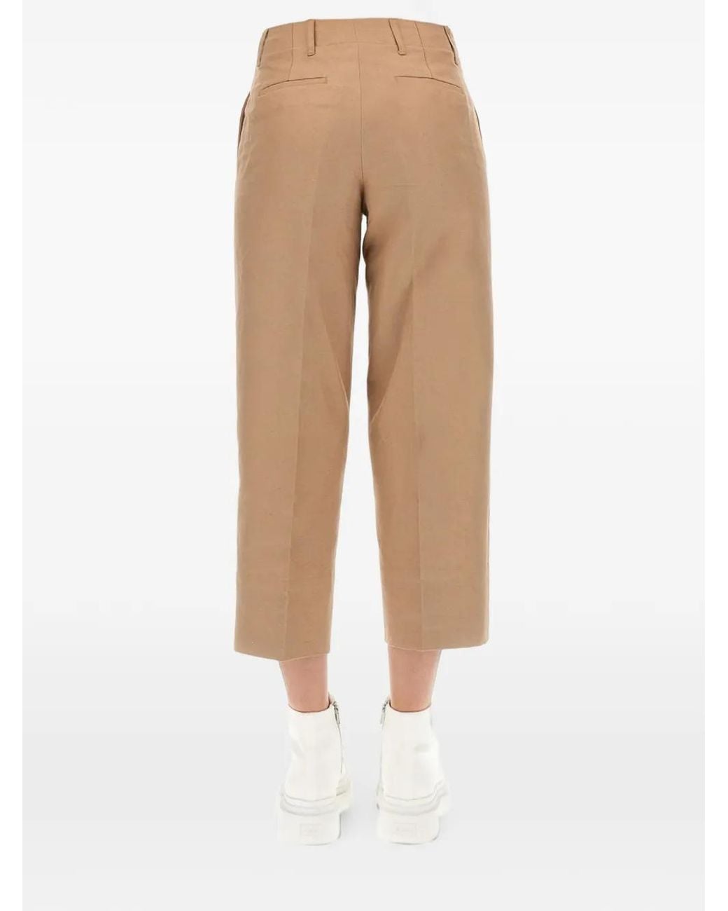 Max Mara Natural Vezzano Cropped Trousers