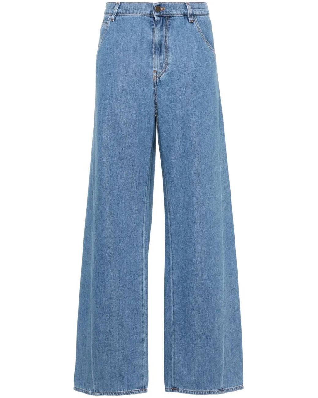 DARKPARK Blue Iris Mid-Rise Wide-Leg Jeans