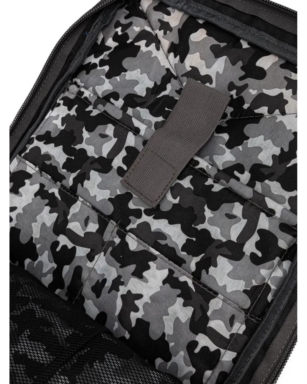 Aeronautica Militare Black Logo-Patch Buckle-Fastening Backpack for men
