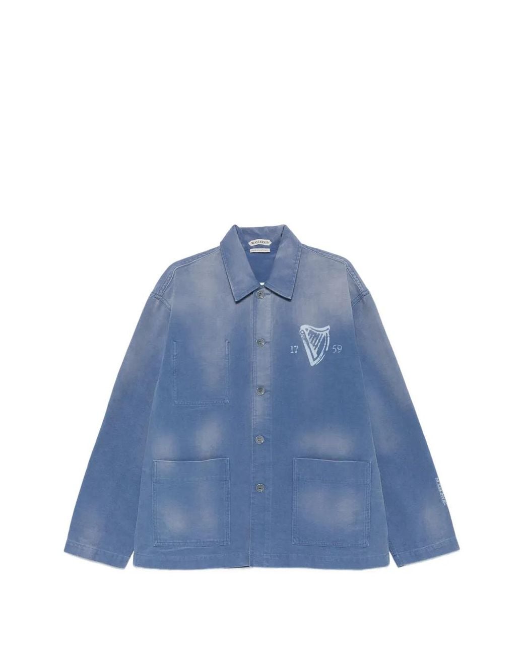 J.W. Anderson Blue Guinness Appliqué Workwear Jacket for men