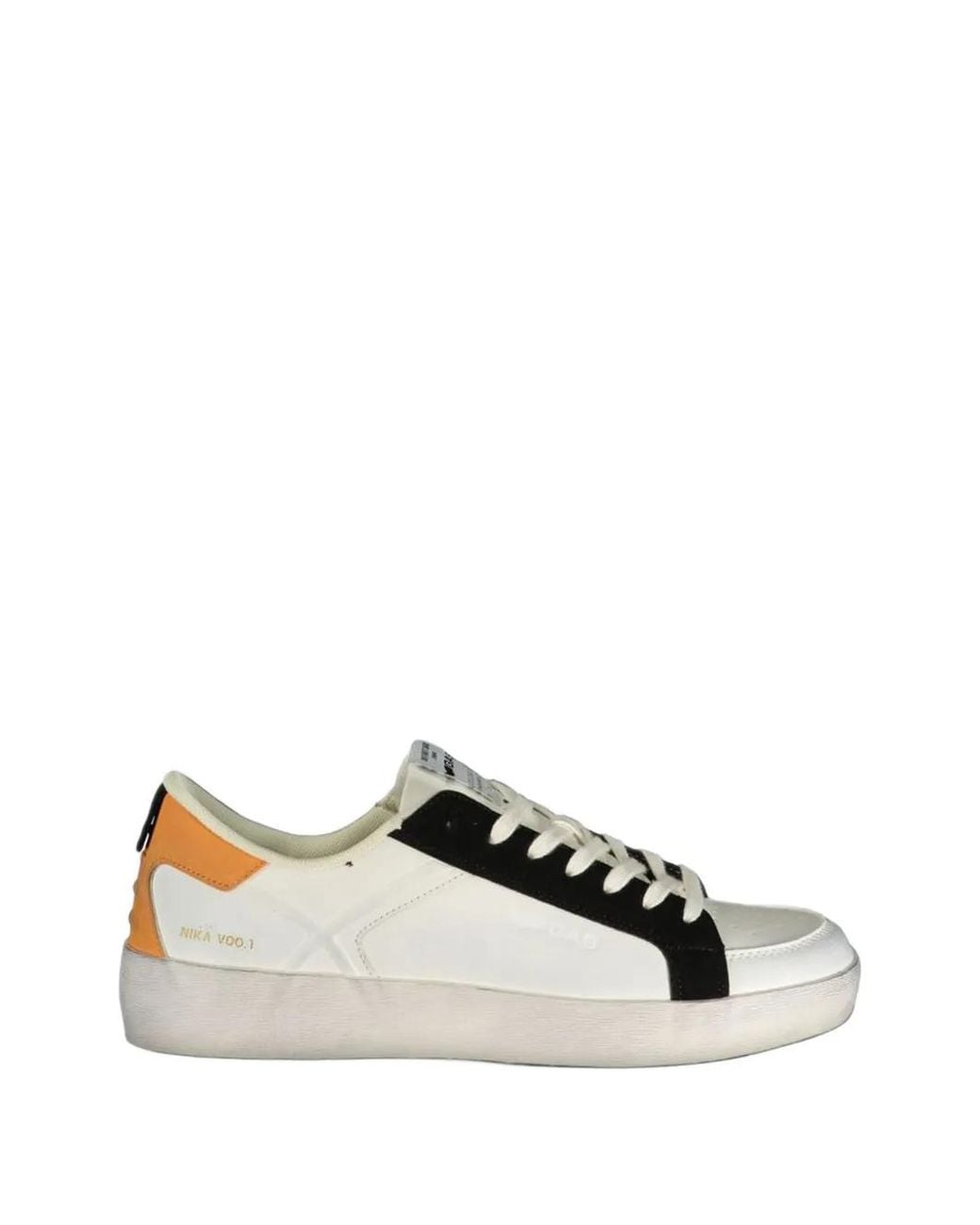 Gas White Colour-Block Panelled Sneakers for men