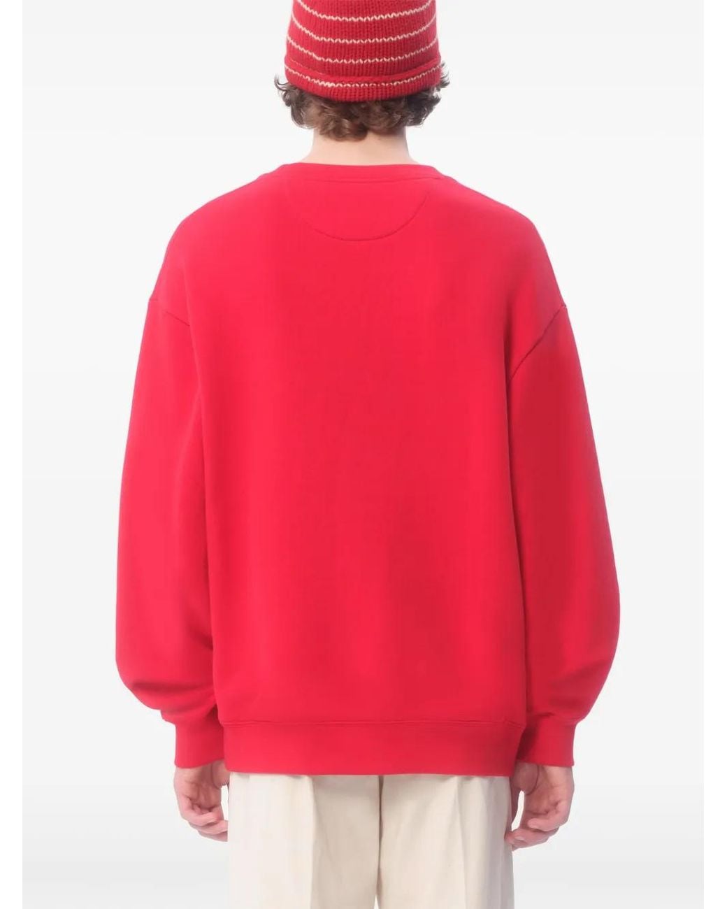 Valentino Garavani Red Crew-Neck Sweatshirt for men
