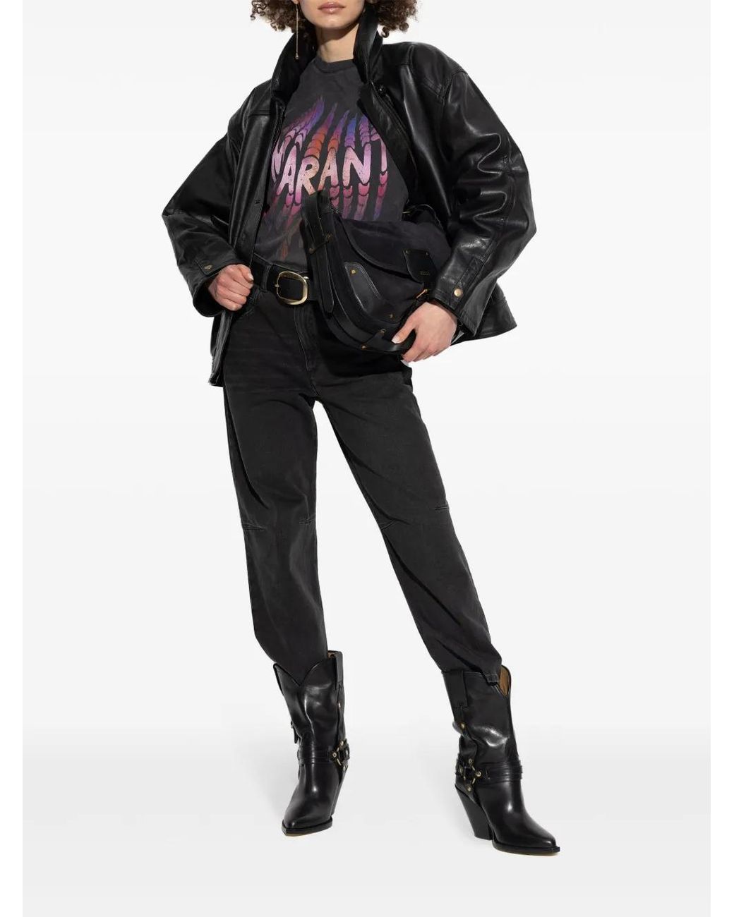 Isabel Marant Black Janet Straight-Leg Jeans