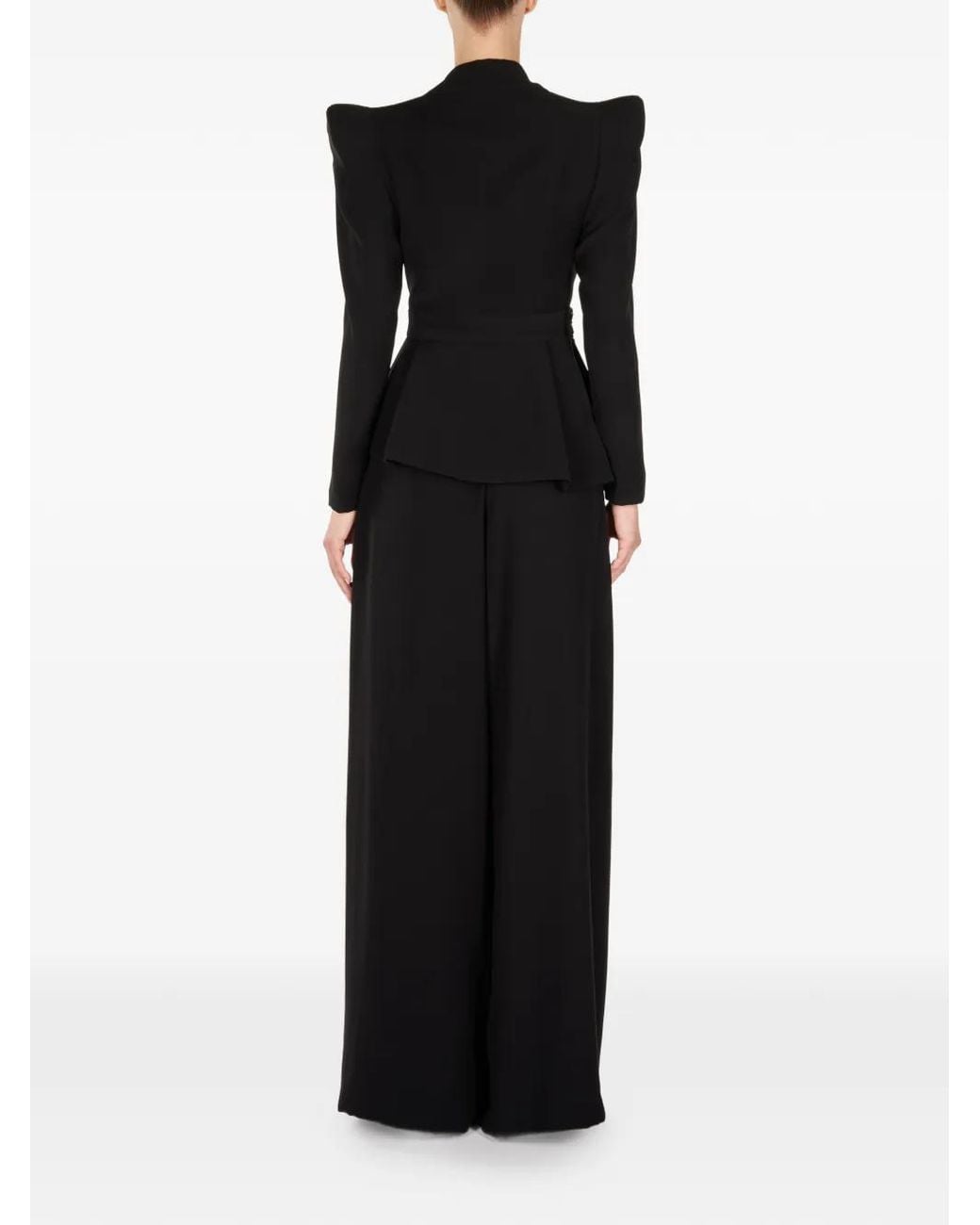 ARAFTU Black Bow Peplum All