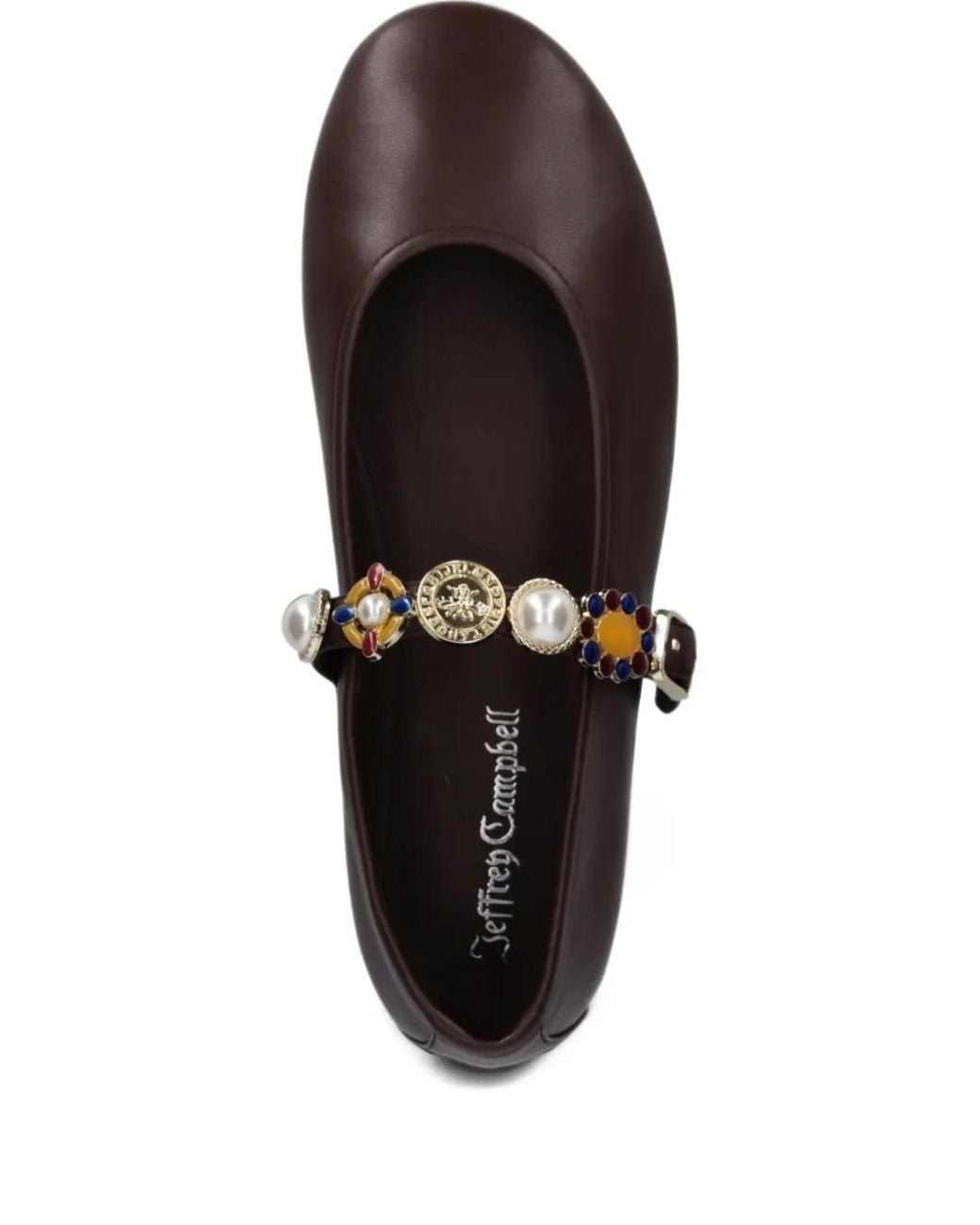 Jeffrey Campbell White Amarissa Embellished Buckled Ballet Flats