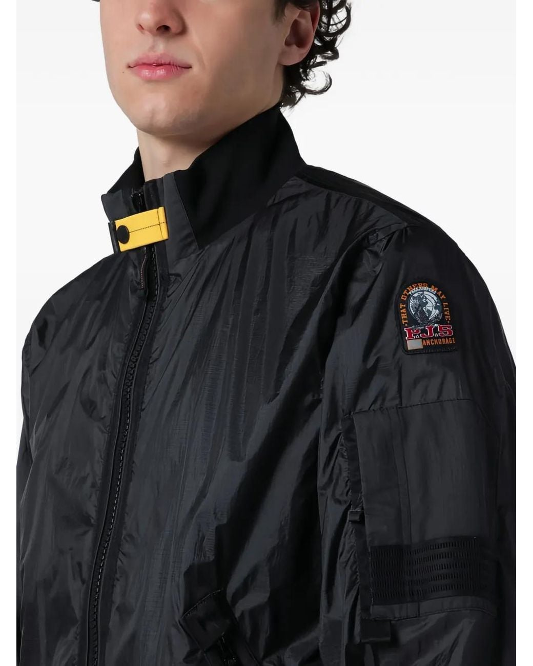 Parajumpers Blue Zip Bomber Jacket for men