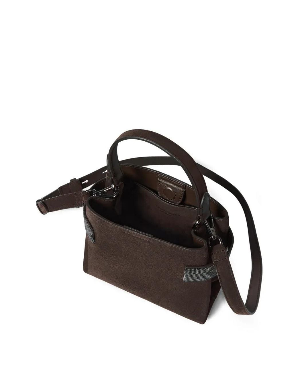 Brunello Cucinelli Brown Essence Small Top-Handle Bag