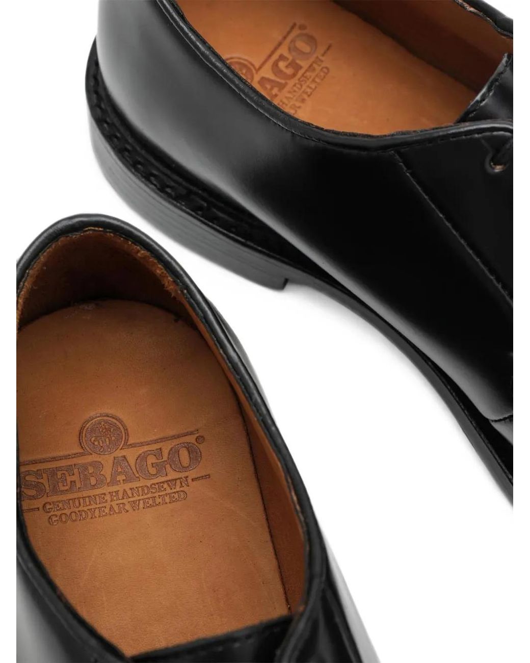 Sebago Black Lace-Up Derby Shoes for men