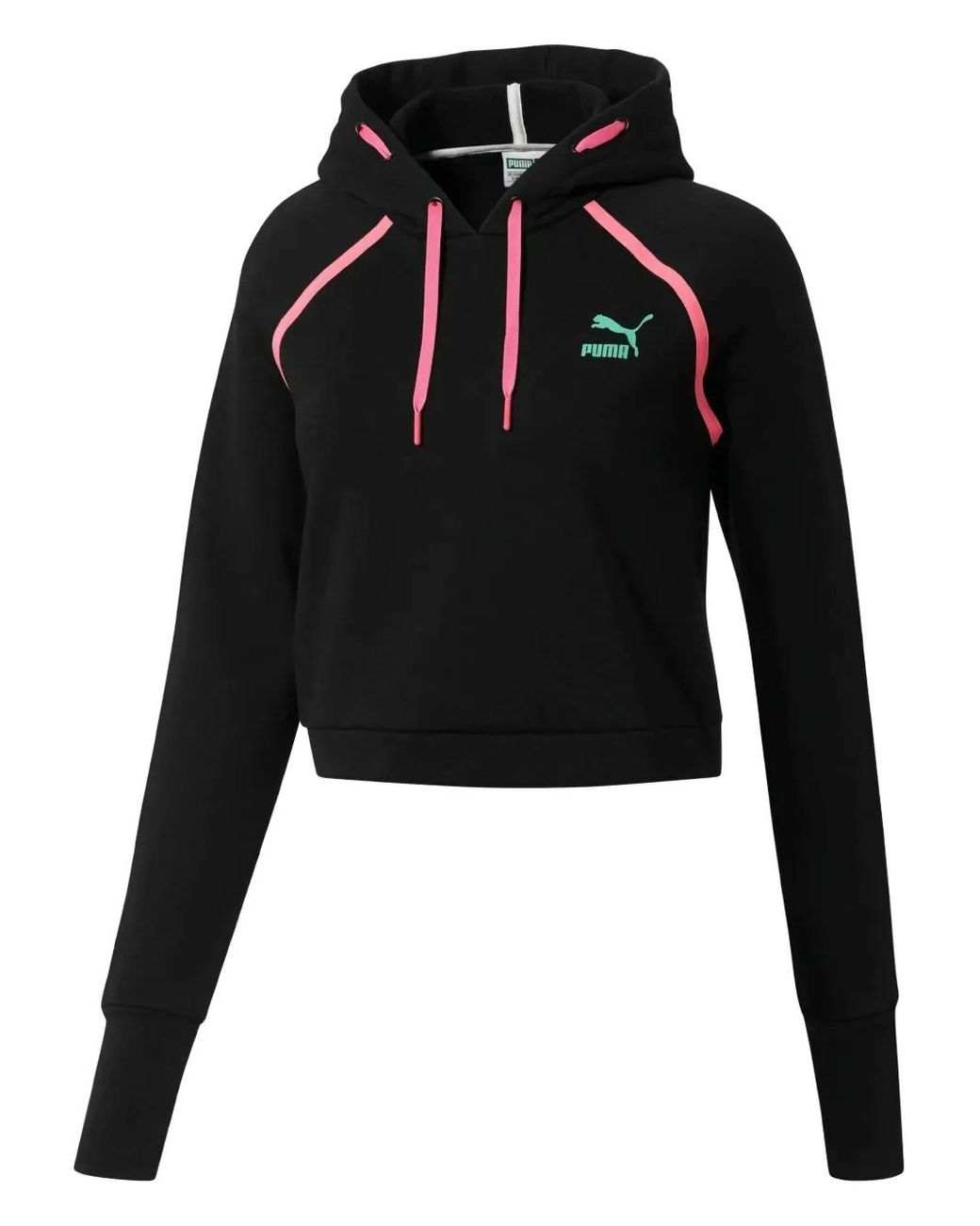 PUMA Black Logo-Print Hoodie