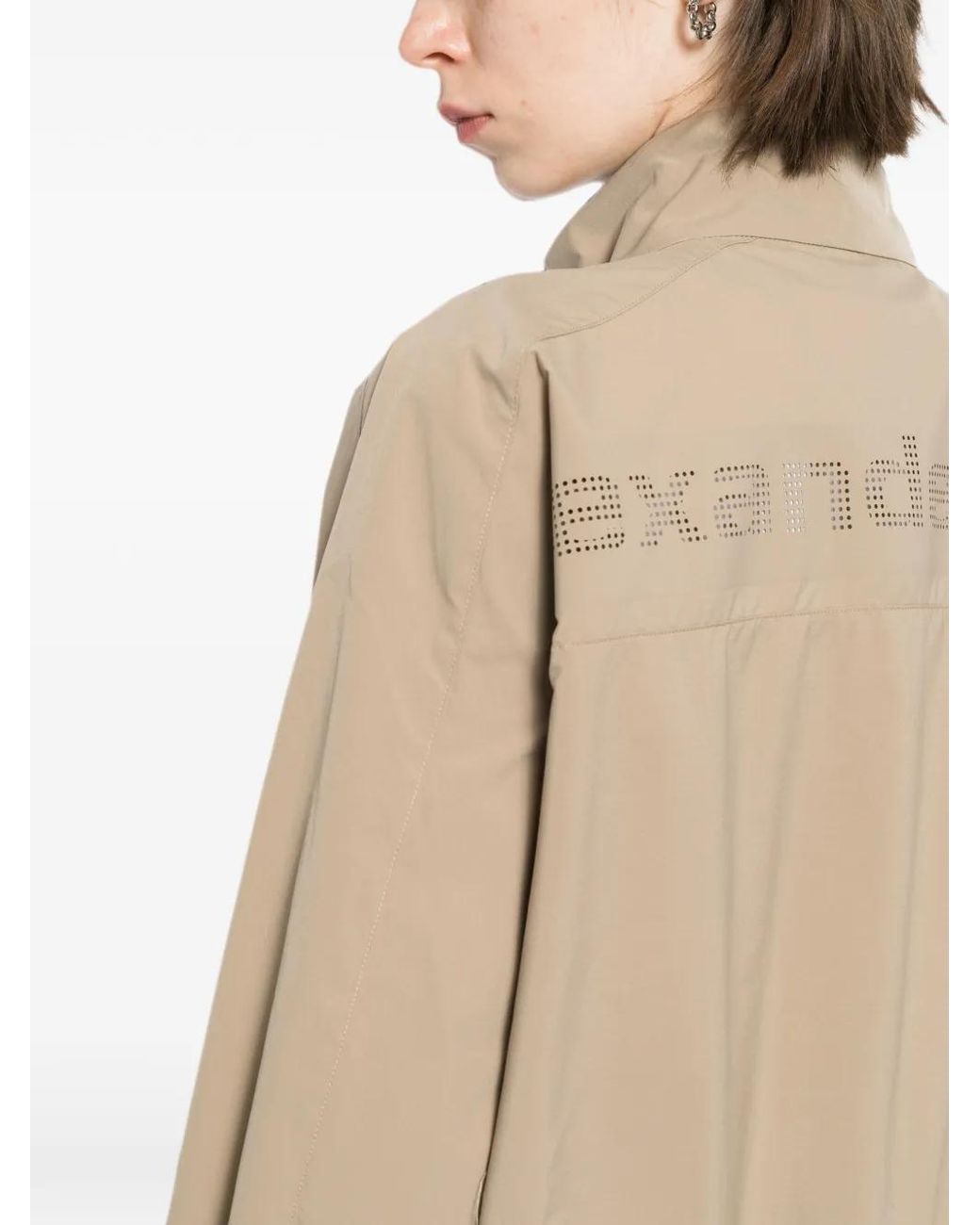 Alexander Wang Natural Perforated Logo Track Trousers