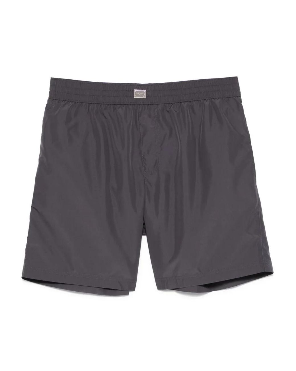 Dolce & Gabbana Gray Mid-Length Swim Trunks With Tag for men