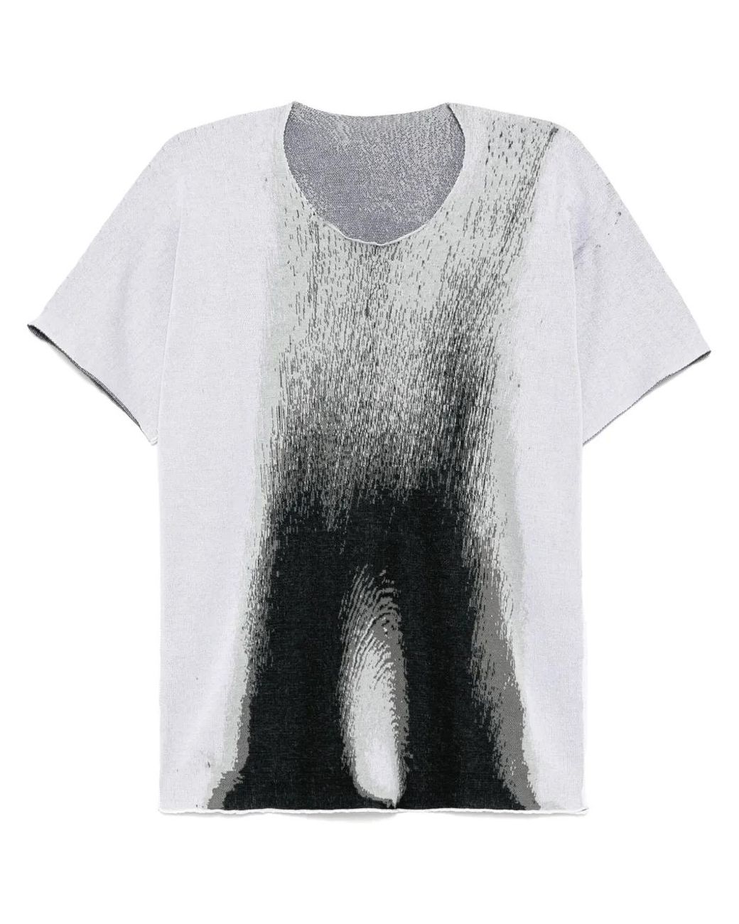 Label Under Construction Gray Graphic-Print T-Shirt for men