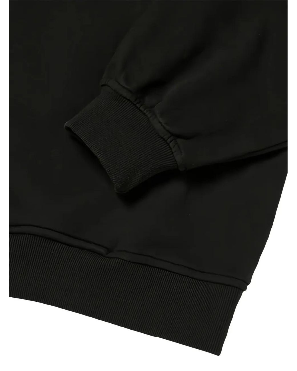 THUG CLUB Black Logo-Detail Long-Sleeve Hoodie for men