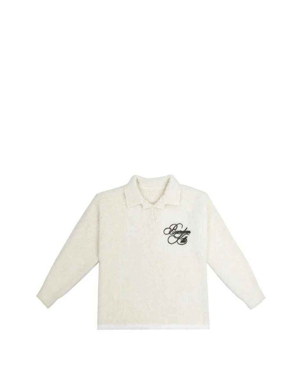 Boredom Kills White Polo Signature En Mohair for men
