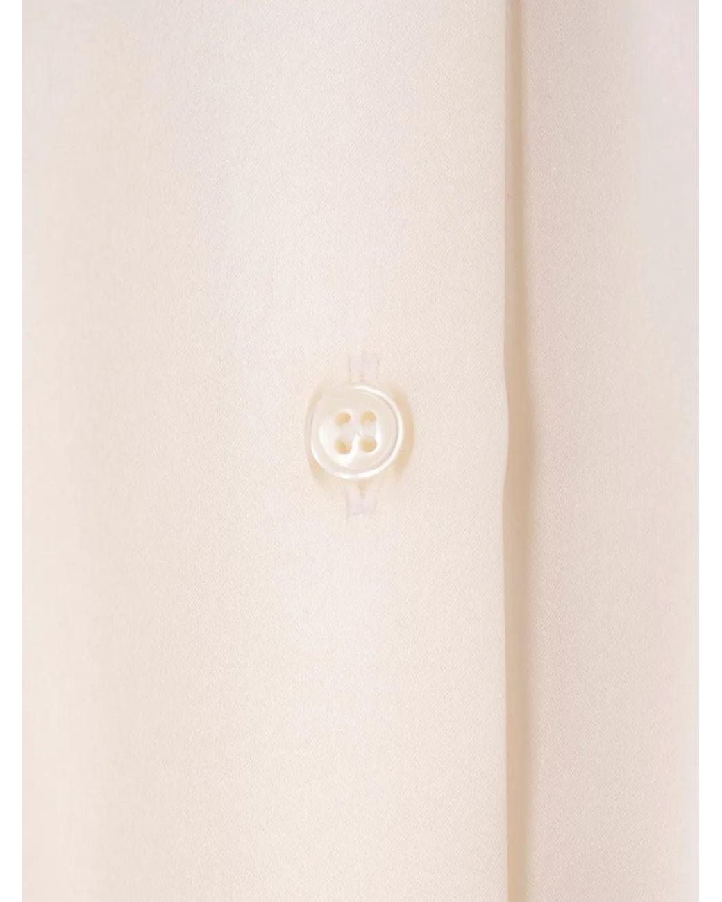 Ermanno Scervino White Neck Bow Satin Shirt