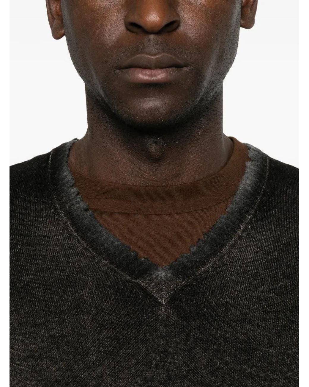 Avant Toi Black Pull À Col V for men