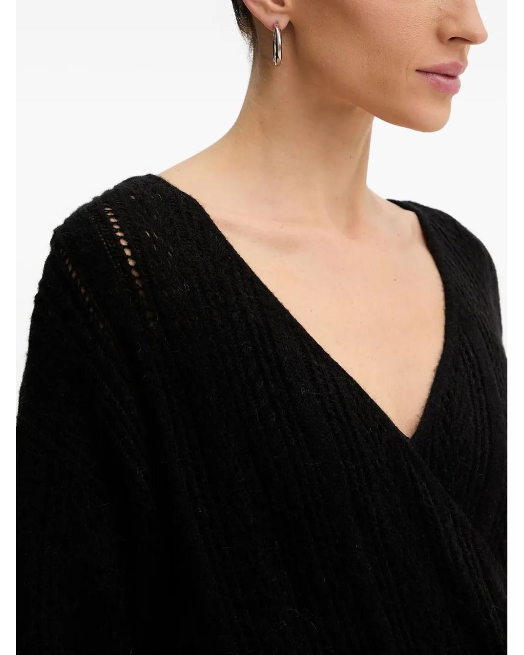 Jersey Con Cuello En V Guess de color Black
