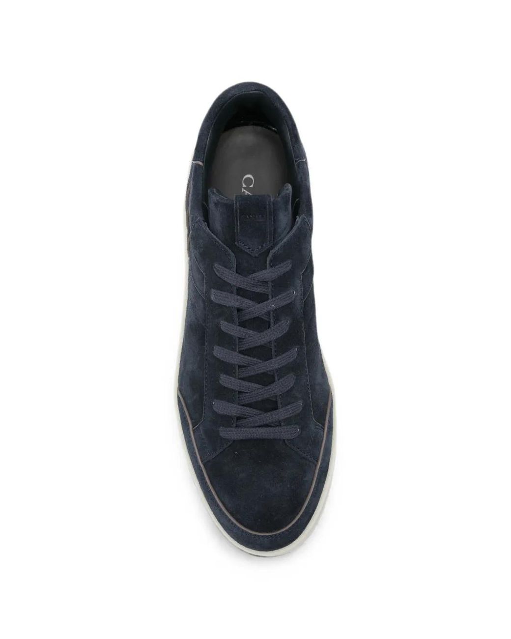 Canali Blue Baskets En Daim À Empiècements for men