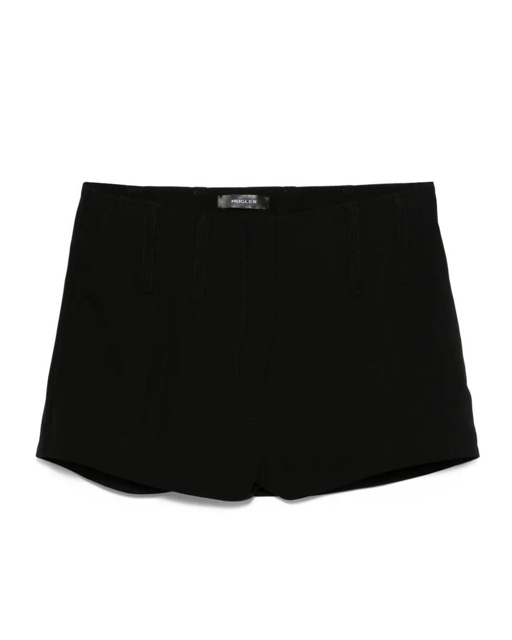 Mugler Black Pleated Shorts