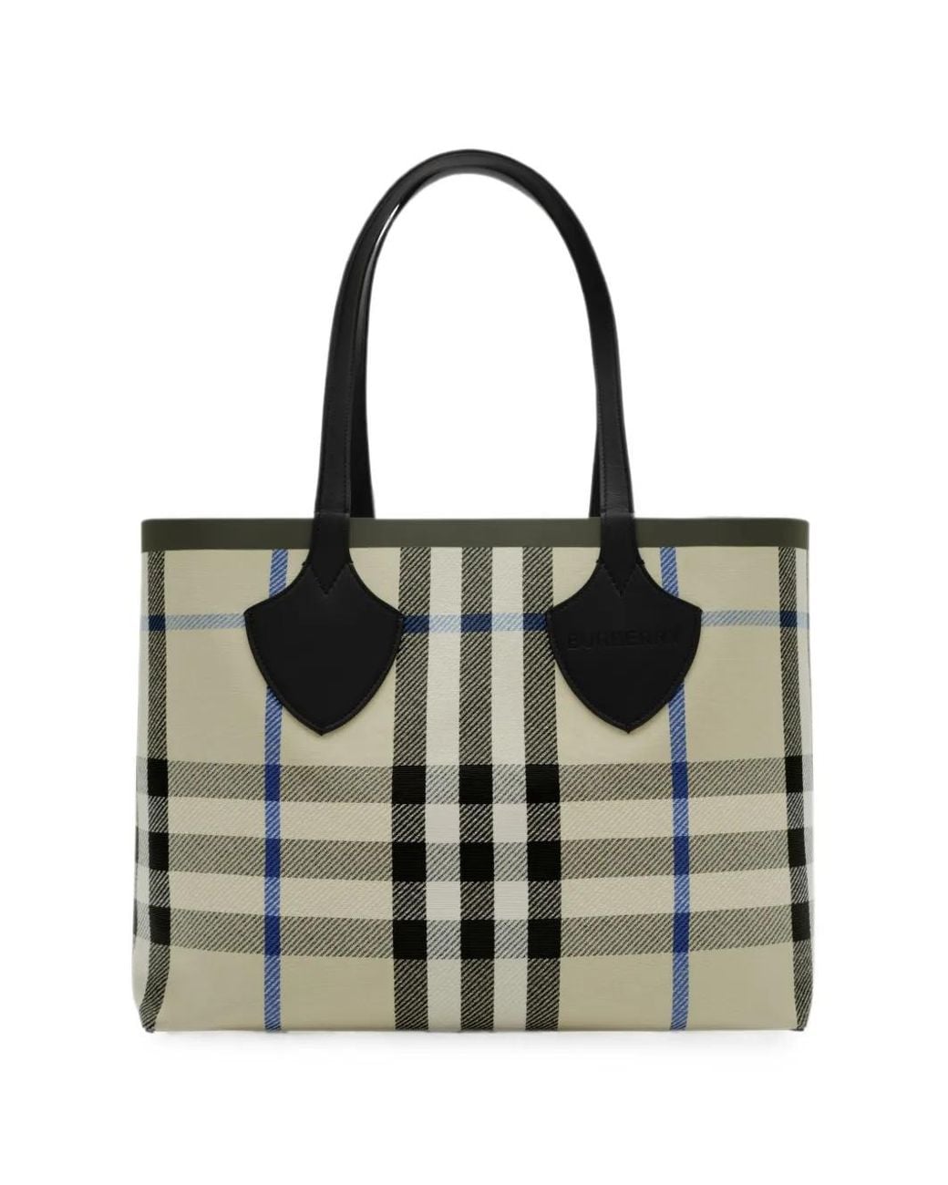 Burberry Black Medium Check Tote