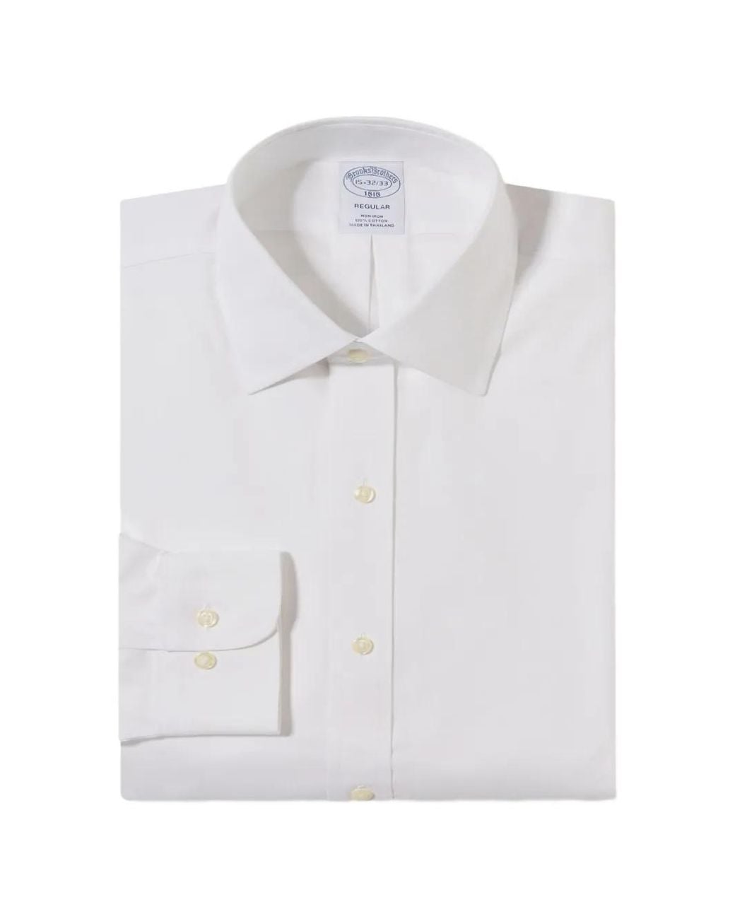 Brooks Brothers White Ainsley-Collar Non-Iron Shirt for men