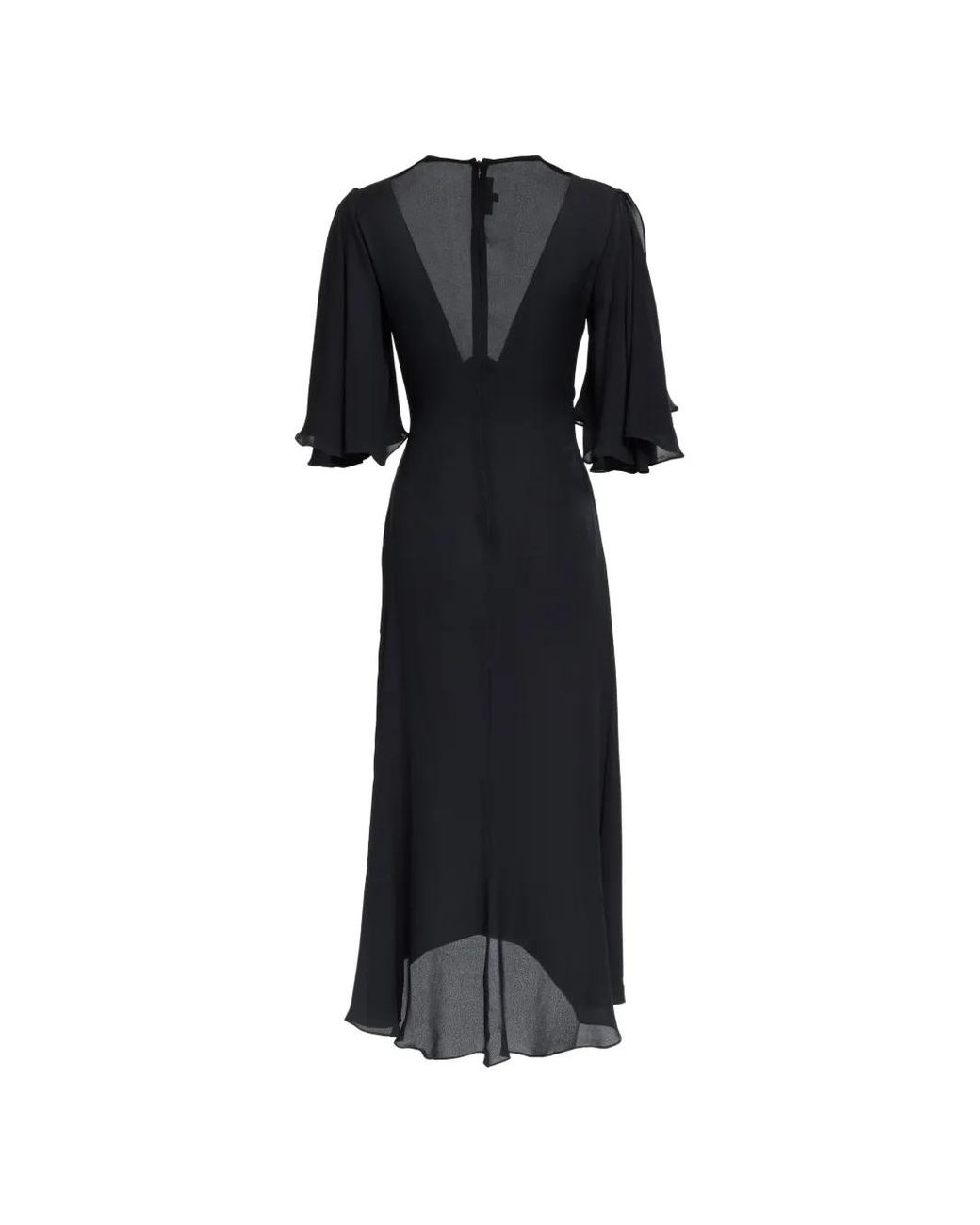 Elie Saab Black Robe Froncée En Soie