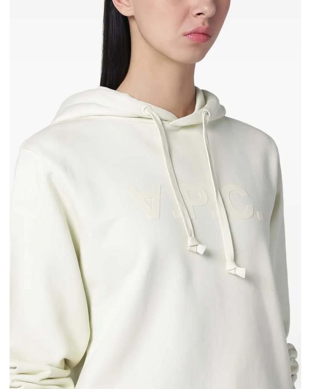 A.P.C. White Long-Sleeve Hoodie