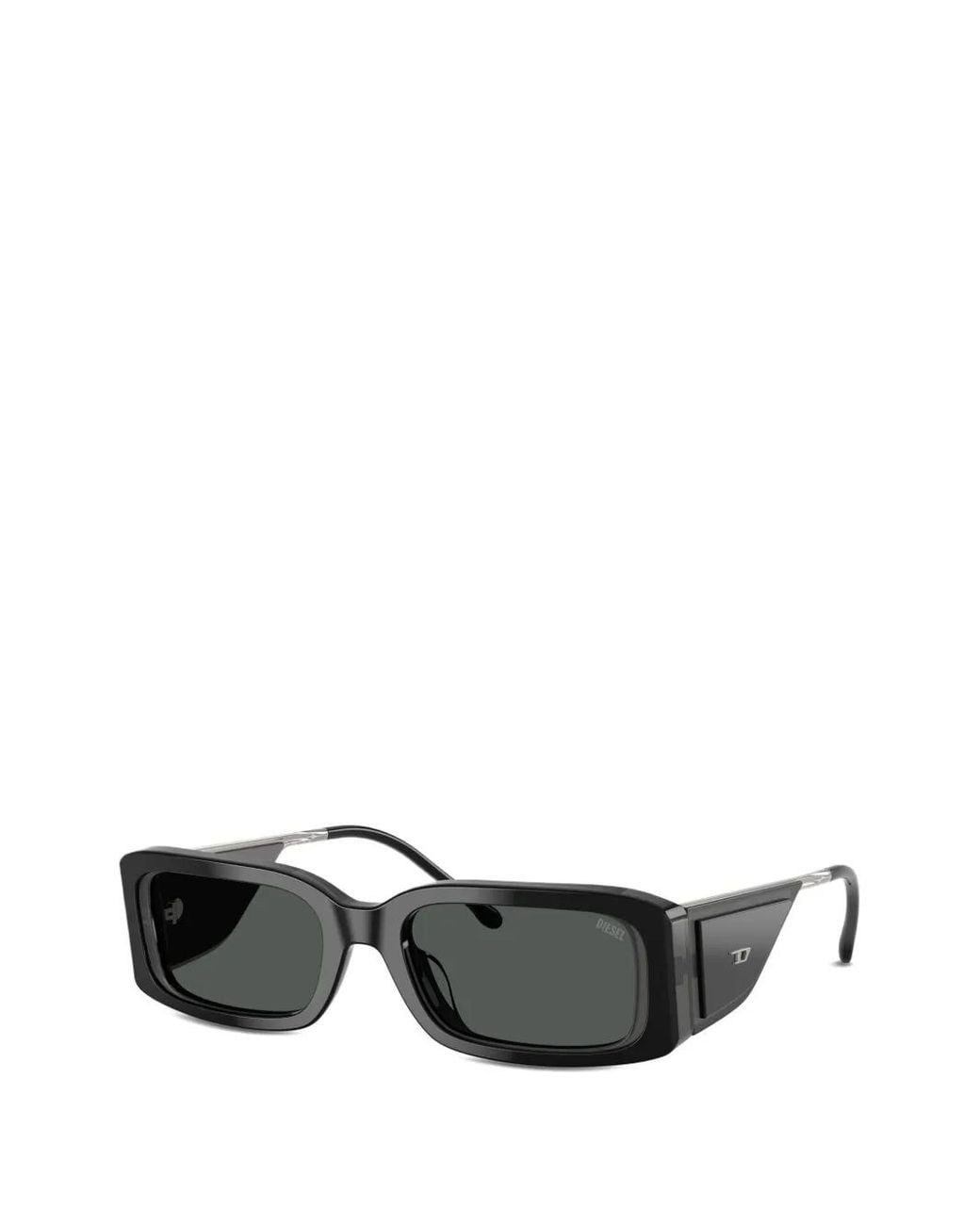 DIESEL Black Lunettes De Soleil À Monture Rectangulaire